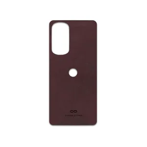 MAHOOT Matte-Dark-Brown-Leather Cover Sticker for Motorola Edge 30