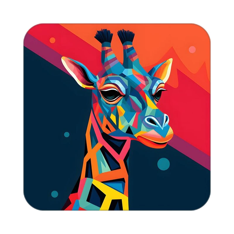 زیر لیوانی کاکتی طرح حیوانات رنگی مدل mp25330