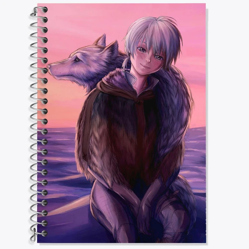 دفتر زبان 50 برگ خندالو مدل دو خط طرح فوشی انیمه به تو ای ابدی کد 15691