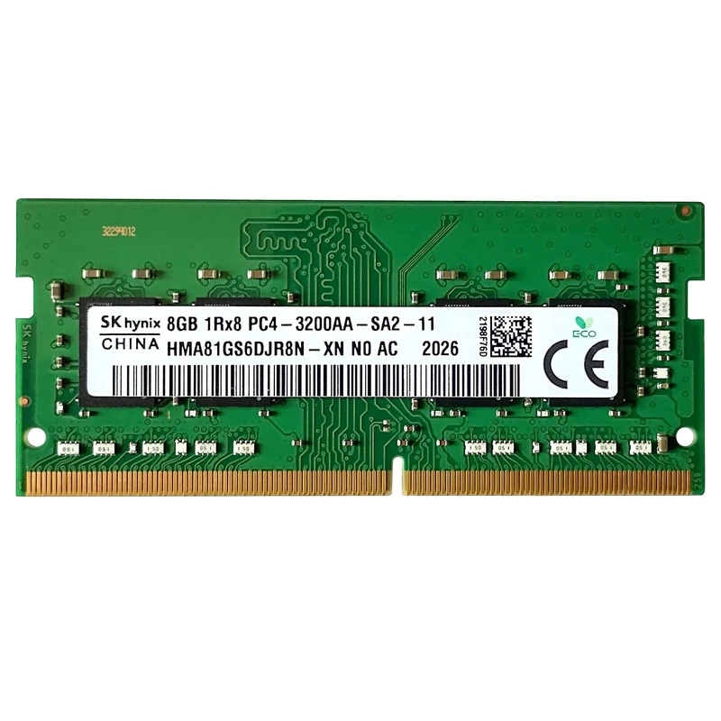 رم لپ تاپ DDR4 تک کاناله 3200 مگاهرتز CL22 اس کی هاینیکس مدل PC4-3200 ظرفیت 8 گیگابایت