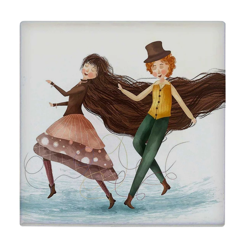 زیر لیوانی  طرح نقاشی عشاق کد    6086974_5146