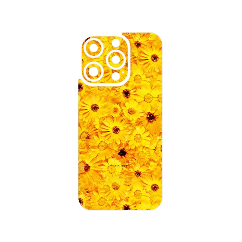 برچسب پوششی ماهوت مدل Yellow_Flower مناسب برای گوشی موبایل اپل iPhone 15 Pro