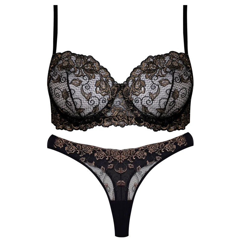 ست شورت و سوتین زنانه برتا مدل فنردار گل کد 5100-2420-TB