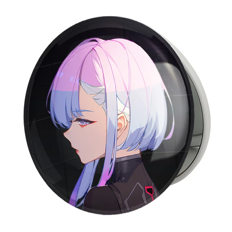 آینه جیبی خندالو طرح لوسی انیمه سایبر بانک Cyberpunk مدل تاشو کد 22456 