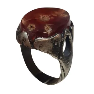 انگشتر نقره مردانه مدل عقیق سلطانی دراگون ASD215230