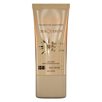 کرم ضد آفتاب رنگی سان‌سیف، 50 SPF، مدل MAQUISUN NW15، مناسب انواع پوست تنالیته با متوسط و حجم 40 میلی‌لیتر، محافظت‌کننده در برابر اشعه‌های UVA و UVB، بدون عطر، محافظت‌کننده پوست در برابر مواد آلرژی‌زا، دارای فرمولاسیون بدون چربی، با ماندگاری 2 ساعته