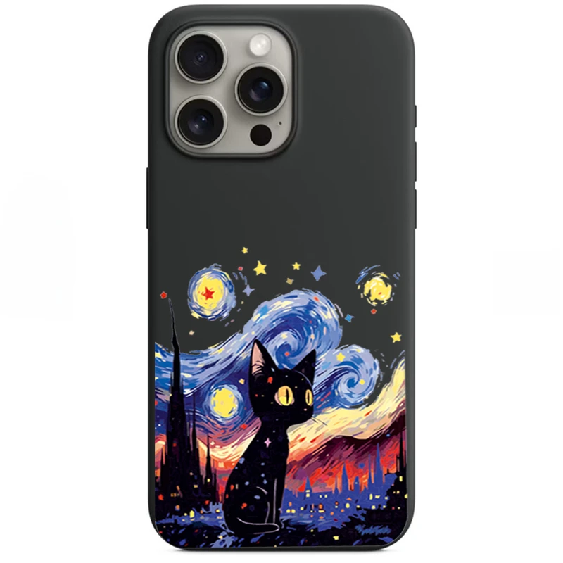 کاور طرح گربه سیاه مناسب برای گوشی موبایل اپل iPhone 12 Pro