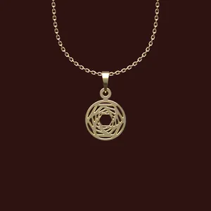 گردنبند طلا 18 عیار زنانه مدوپد مدل هندسی کد X2-1-1003