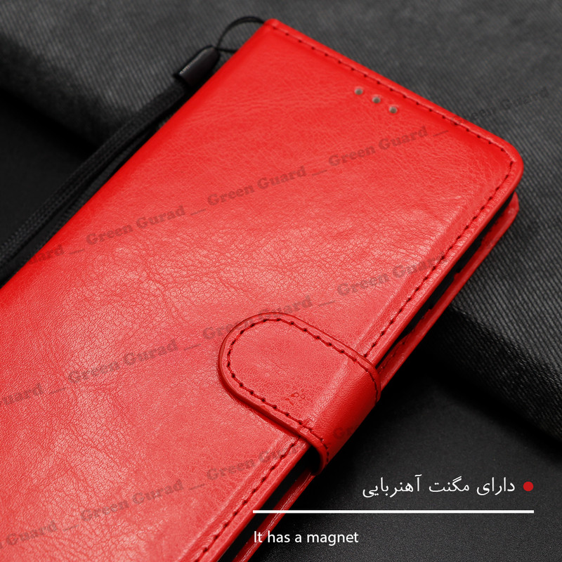 کیف کلاسوری گرین گارد طرح چرمی مدل Landing مناسب برای گوشی موبایل سامسونگ Galaxy A51 به همراه بند آویز