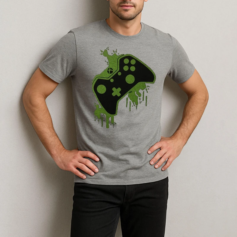 تیشرت آستین کوتاه مردانه طرح دسته بازی کد W582