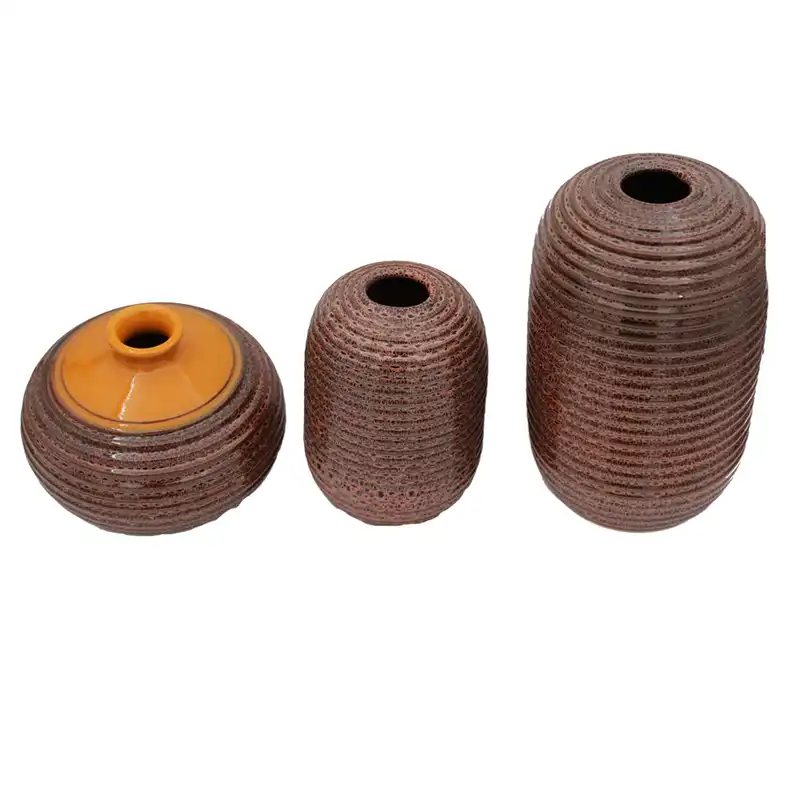 گلدان سرامیکی مدل کبریتی مجموعه سه عددی