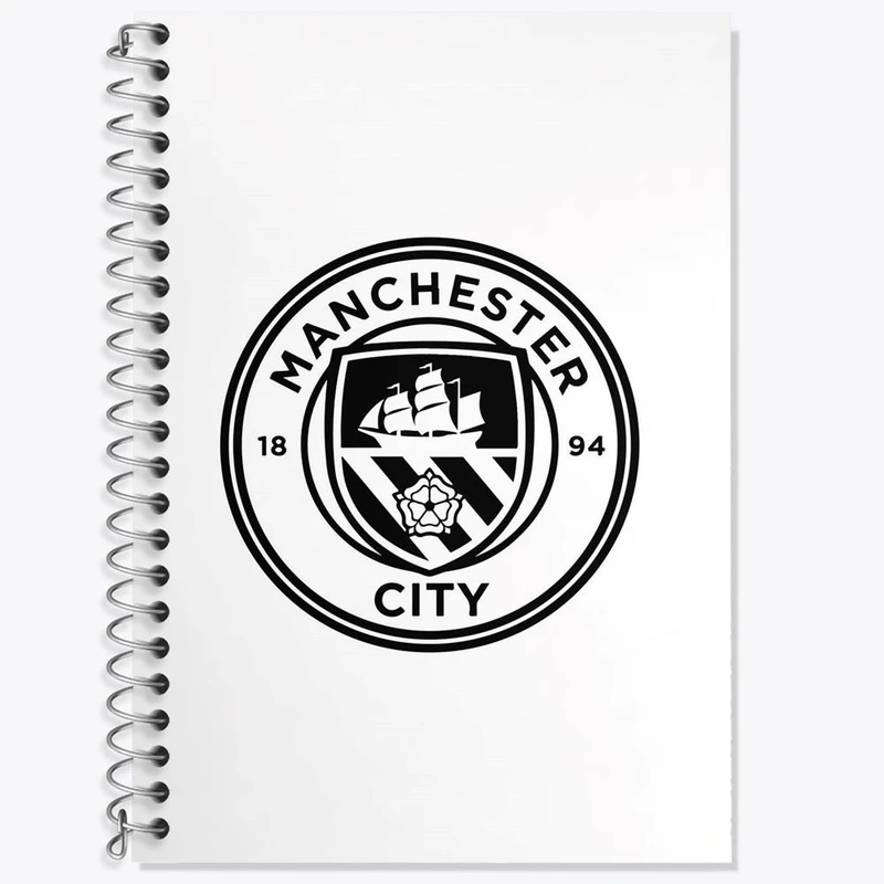 دفتر زبان 50 برگ خندالو مدل سه خط طرح باشگاه منچستر سیتی کد 26766