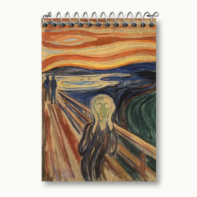 دفتر یادداشت 50 برگ خندالو مدل جیغ ادوارد مونک کد 36853