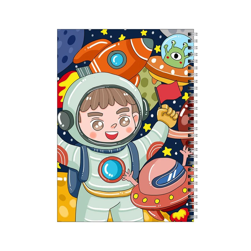 دفتر مشق 50 برگ بامبیلیپ طرح پسر و موجودات فضایی کد 3638874