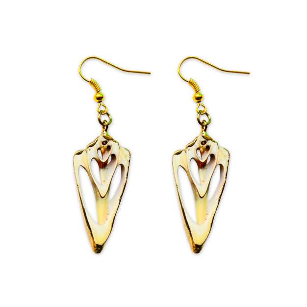 گوشواره دخترانه طرح صدف کد W-01