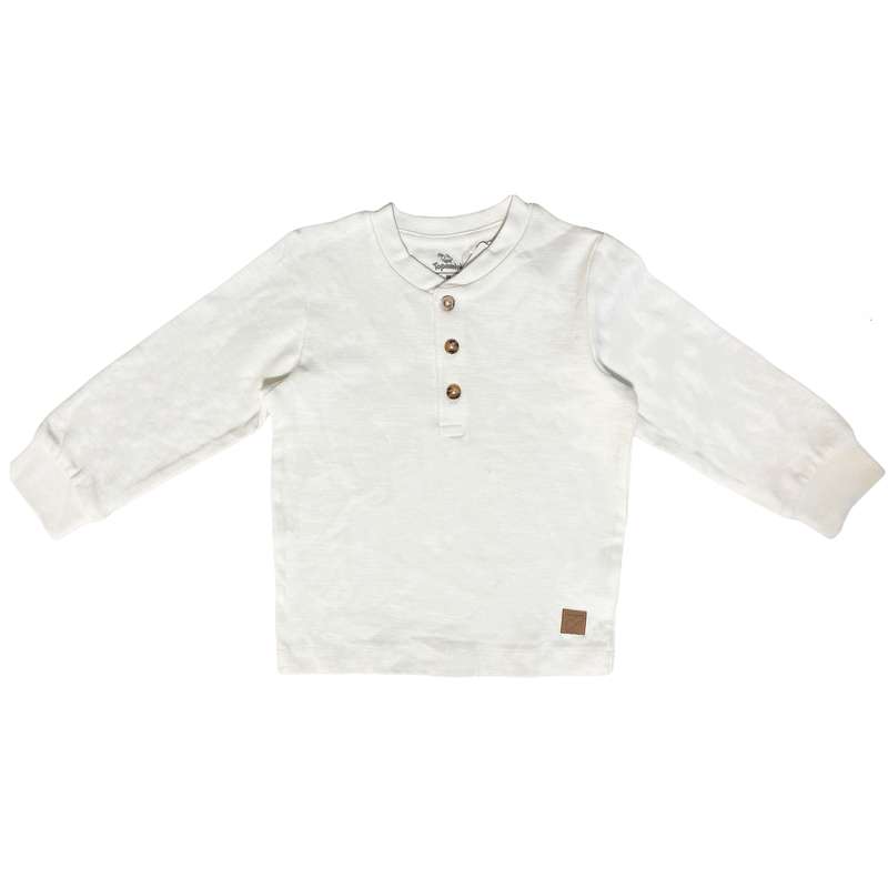 تی شرت آستین بلند نوزادی توپومینی مدل 127223 ساده رنگ سفید