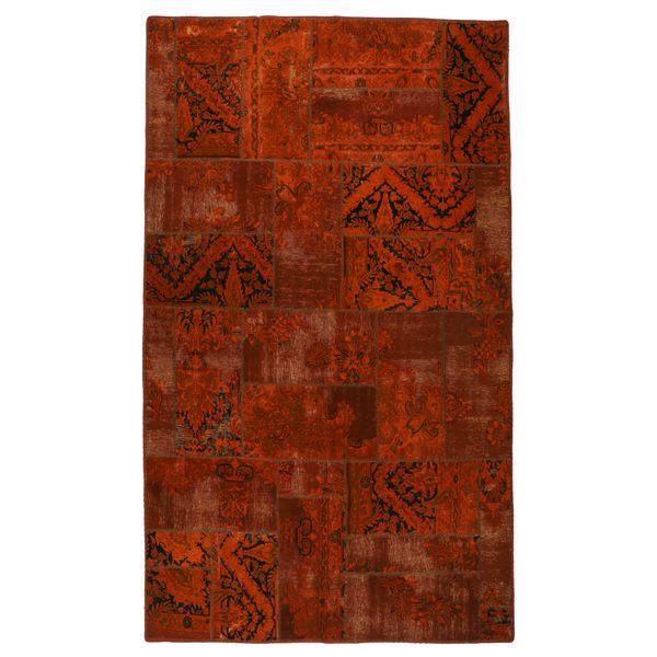 کلاژ فرش دستبافت رنگ شده چهار متری مدل وینتج کد 1405129