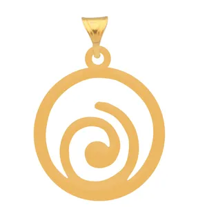 آویز گردنبند طلا 18 عیار زنانه باراد زر مدل دایره BZ15