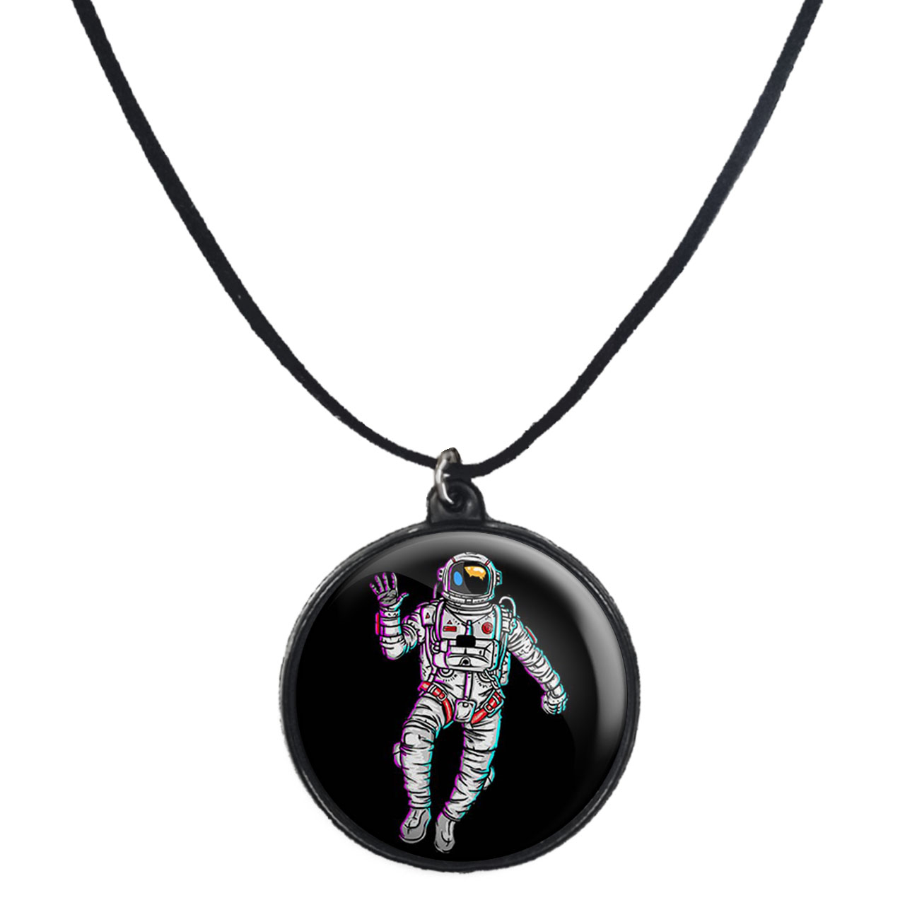 گردنبند پرمانه طرح فضانورد کد pmb.10318 مدل دو طرفه