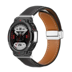 Ultimate Shield MAG Leather TX SL Band For Amazfit Trex 3 22mm