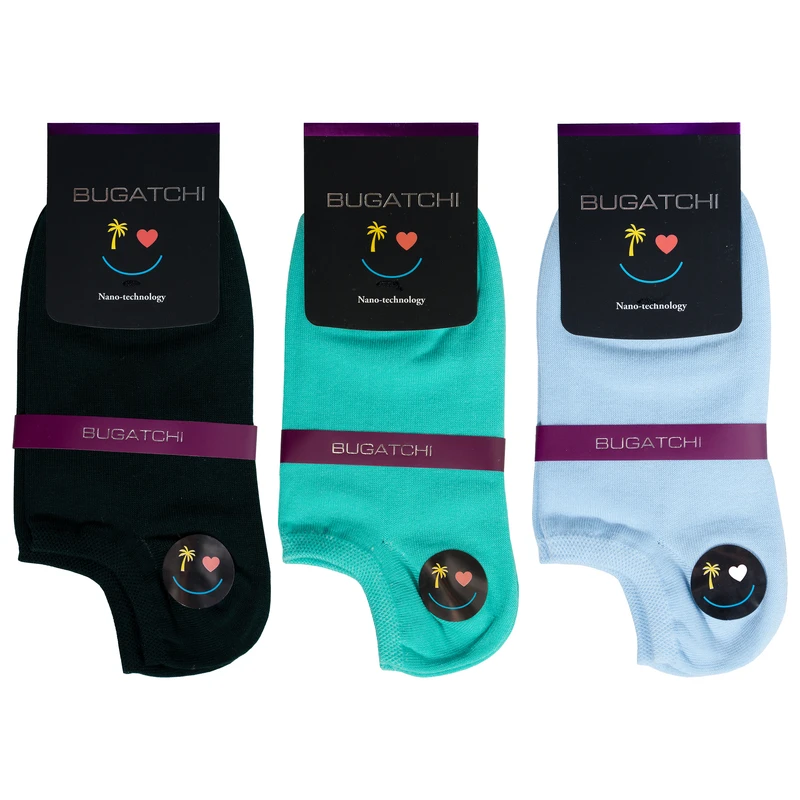 جوراب ساق کوتاه دخترانه بوگاتچی مدل BMZ02 مجموعه 3 عددی