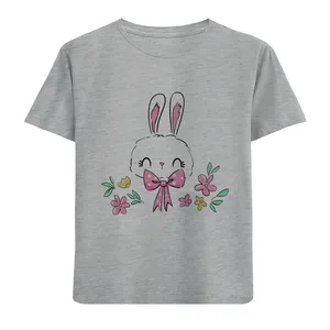 تی شرت آستین کوتاه بچگانه مدل باغچه وخرگوش D191