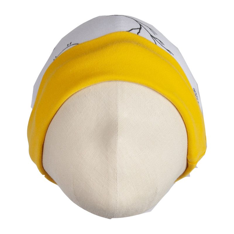ست سرهمی و کلاه نوزادی آدمک مدل مچدار کلاهدار مدل جوجه تیغی کد 130016 رنگ لیمویی -  - 7