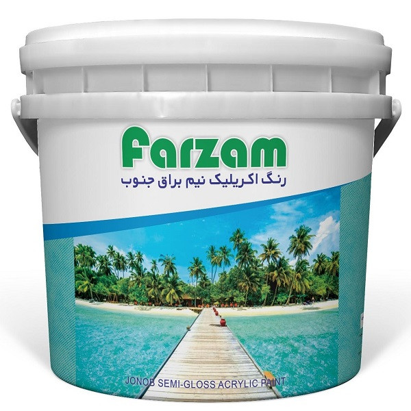 رنگ اکریلیک نیم براق فرزام کد 520 وزن 4 کیلوگرم