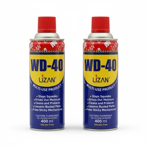اسپری روان کننده لیزان مدل WD-40 حجم 400 میلی لیتر بسته 2 عددی