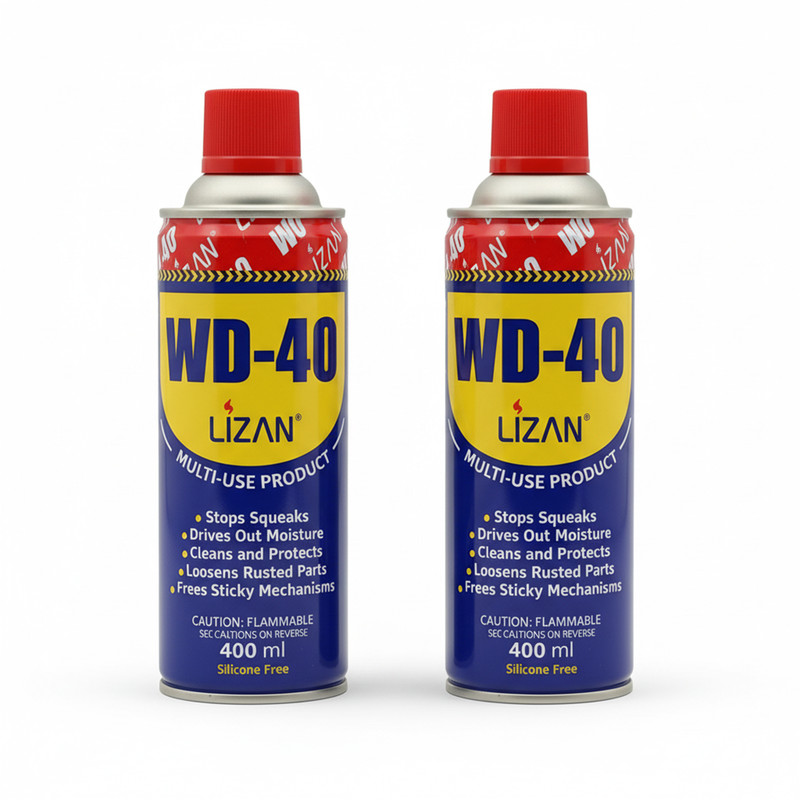اسپری روان کننده لیزان مدل WD-40 حجم 400 میلی لیتر بسته 2 عددی 