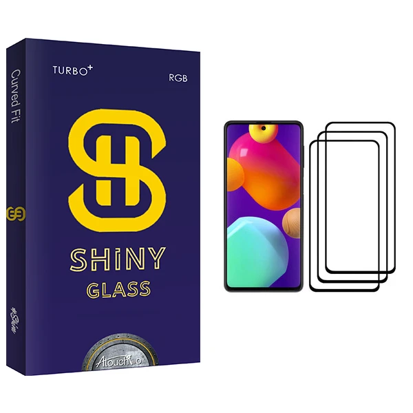 محافظ صفحه نمایش آتوچبو مدل Shiny Glass مناسب برای گوشی موبایل سامسونگ Galaxy M62 بسته سه عددی