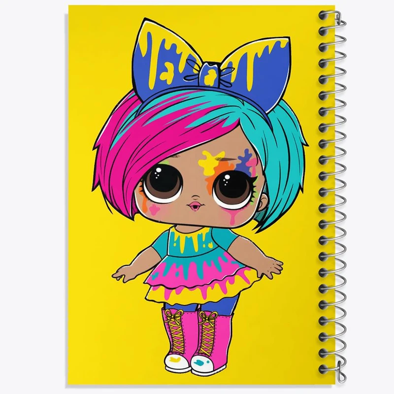 دفتر شطرنجی 50 برگ خندالو طرح عروسک ال او ال LOL کد 27872