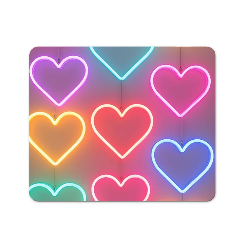  ماوس پد پاد آفرین طرح قلب های رنگی کد 258 سایز 19*24 سانتی متر