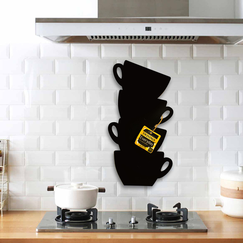 تخته سیاه مدل tea cups سایز 16×32 سانتی متر
