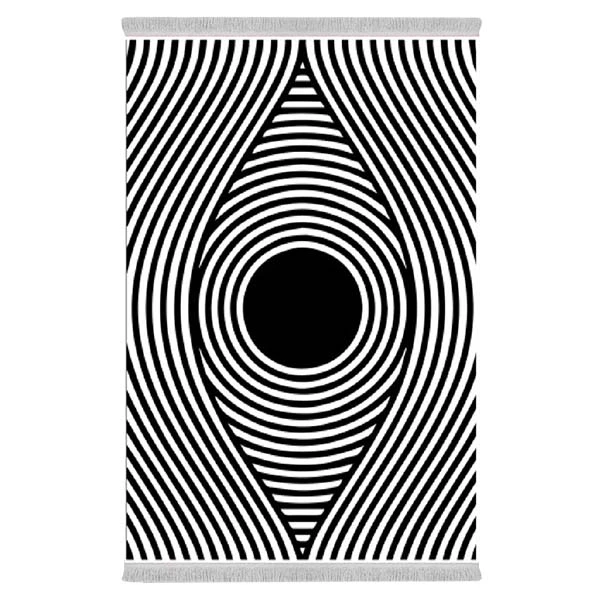 فرش پارچه‌ای دفه مدل فرشینه طرح فانتزی کد 8077