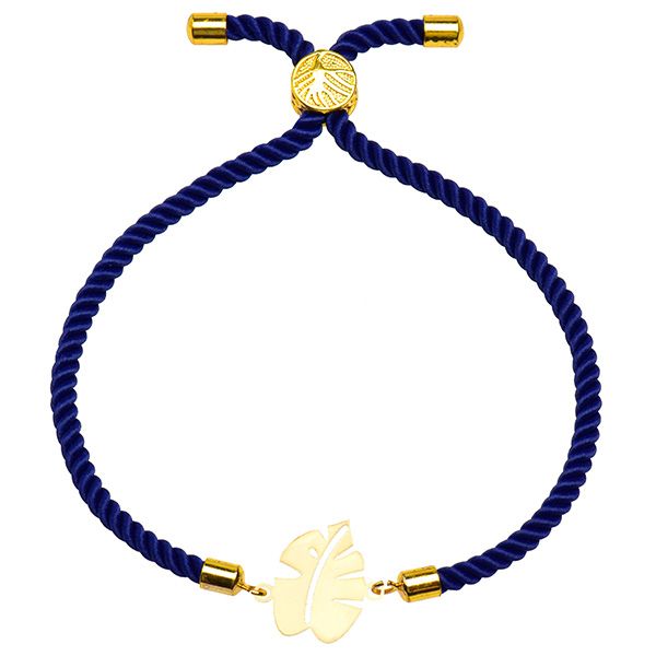 دستبند طلا 18 عیار دخترانه کرابو طرح برگ انجیر مدل Krd1268