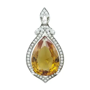 آویز گردنبند نقره زنانه مدل الکساندریت کد VM8063