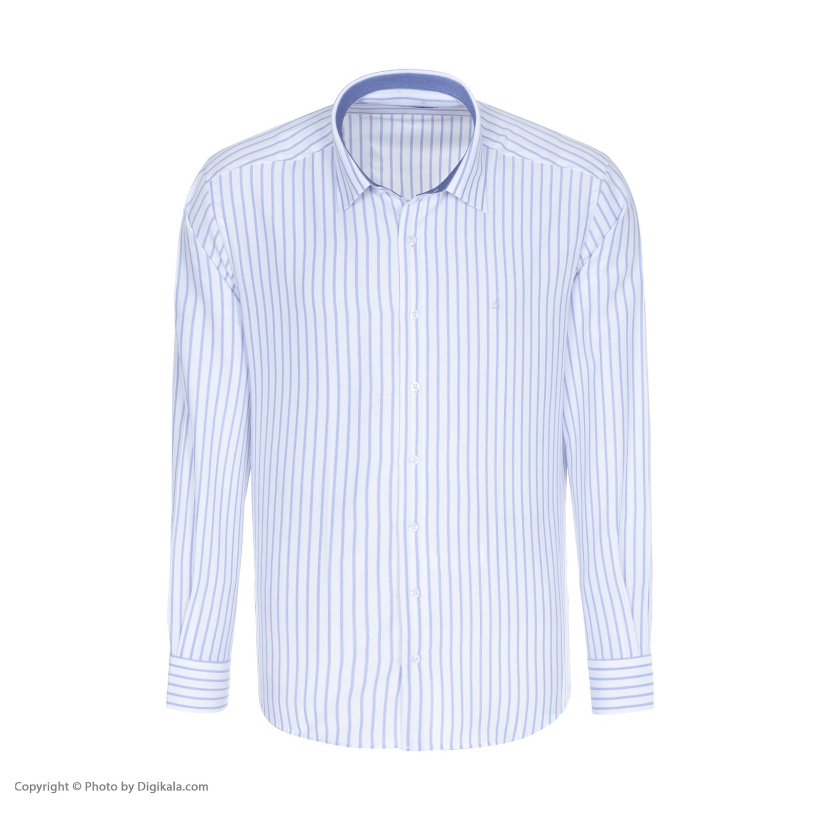 پیراهن آستین بلند مردانه ال سی من مدل 02181293-blue 175 -  - 2