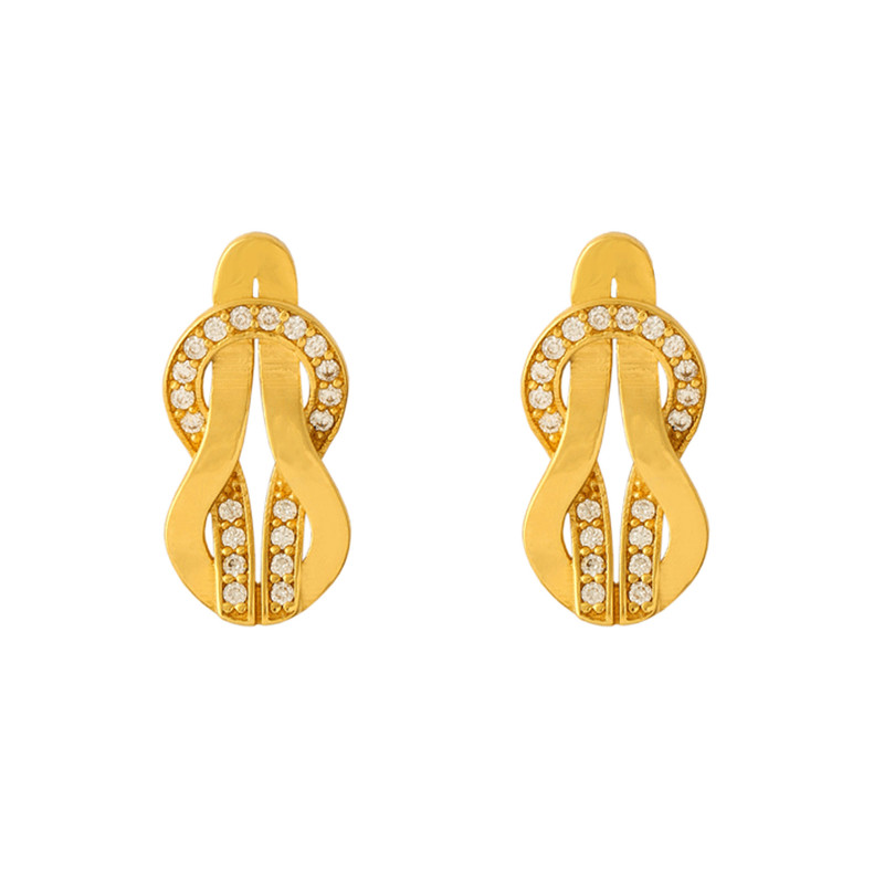 گوشواره طلا 18 عیار زنانه هور گالری مدل Ace415 گوشواره طلا 18 عیار زنانه هور گالری مدل Ace415