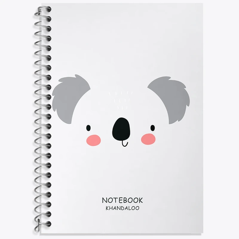 دفتر زبان 50 برگ خندالو مدل سه خط طرح کوآلا بامزه کد N1158