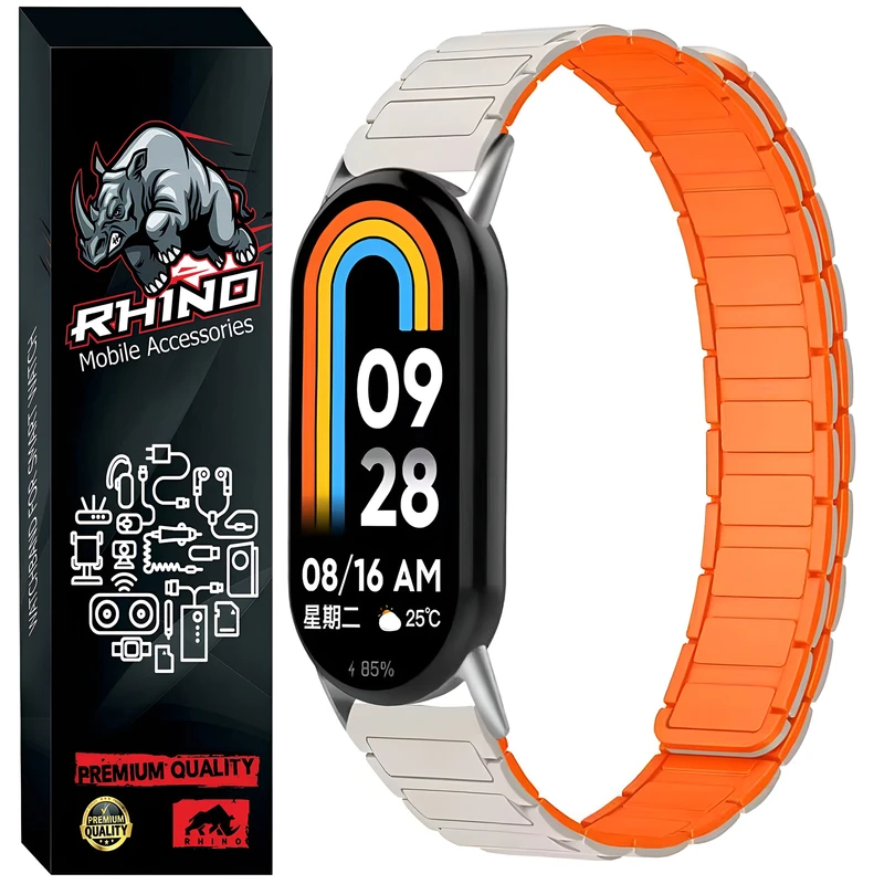 بند راینو مدل Link Magnet مناسب برای ساعت هوشمند شیائومی Mi Band 9 (12mm)
