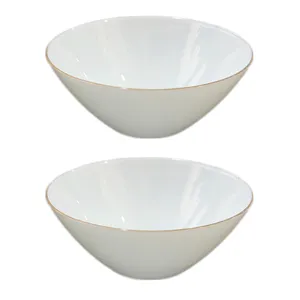 کاسه سالاد خوری پارس اپال مدل لب طلا بسته 2 عددی