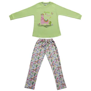 ست تی شرت آستین بلند و شلوار دخترانه مدل لاما