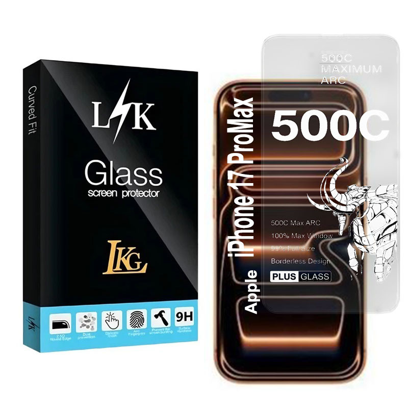 محافظ صفحه نمایش شیشه ای ال کا جی مدل 500C-LK مناسب برای گوشی موبایل اپل iPhone 17 ProMax