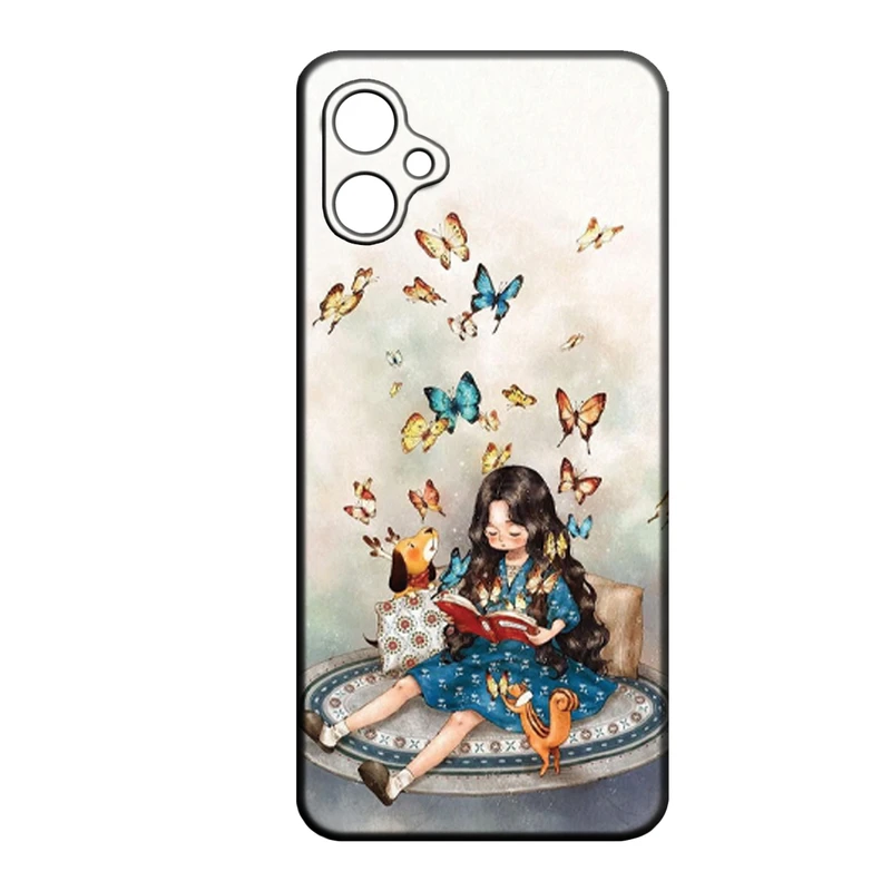 کاور طرح دخترانه کد 46 مناسب برای گوشی موبایل سامسونگ Galaxy A04