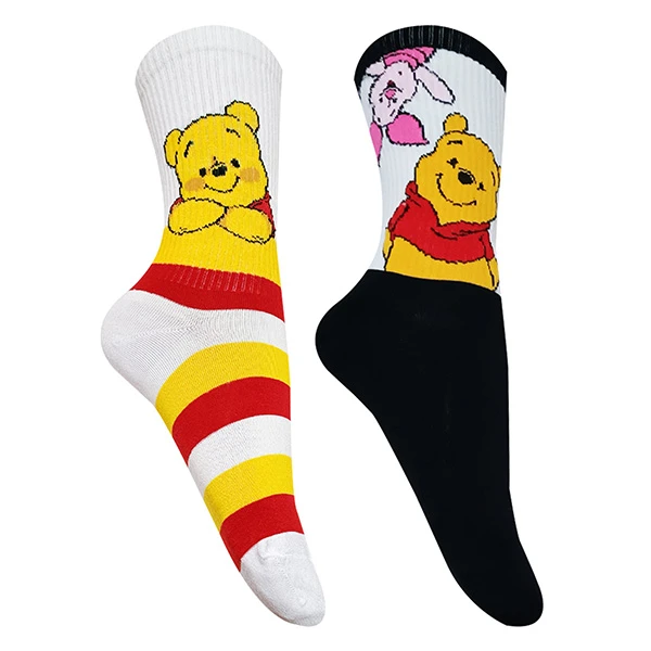 جوراب ساق بلند مردانه تن پوش هنگامه مدل کش اسپرت وینی پو مجموعه 2 عددی