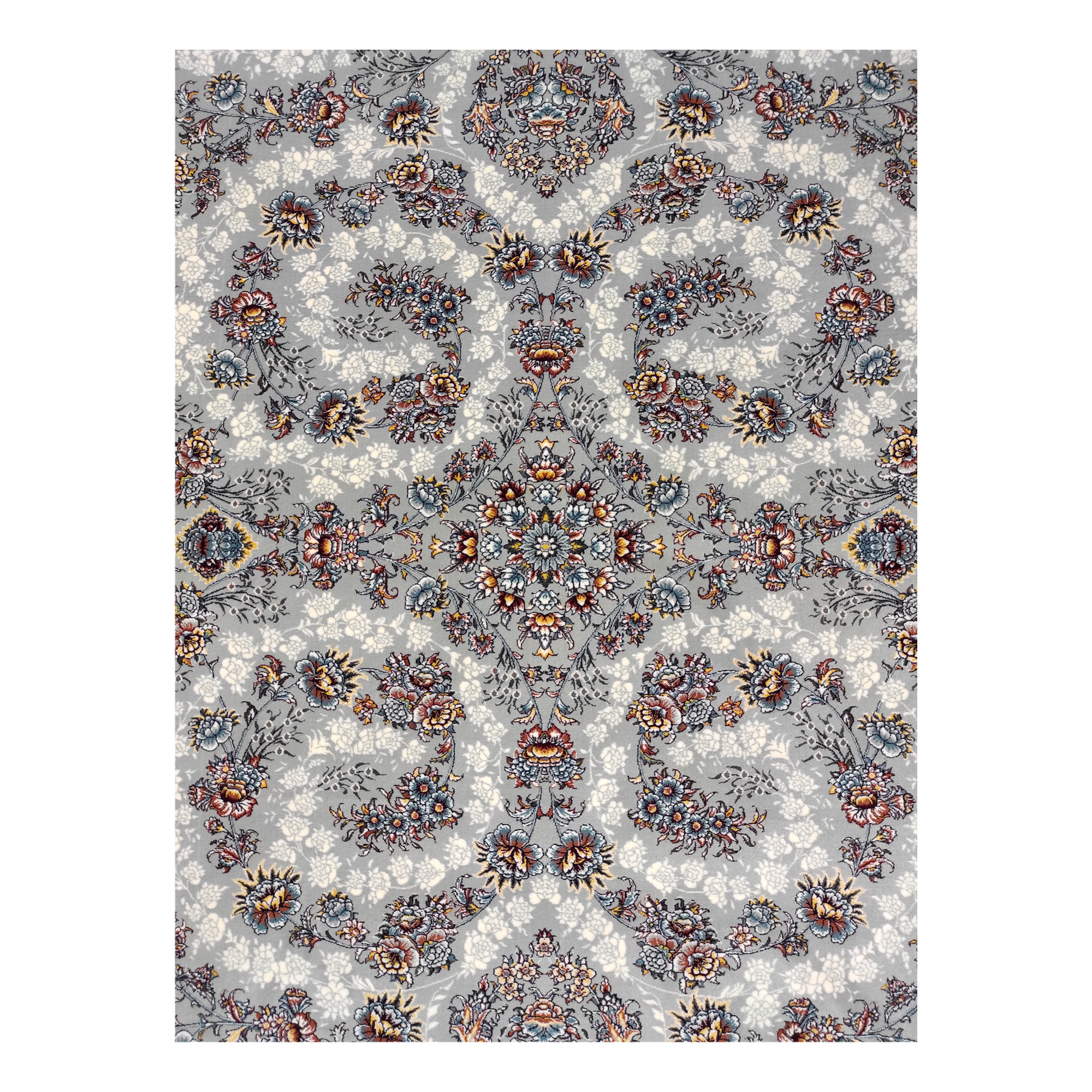 فرش ماشینی مشهد کد 722367 زمینه طوسی