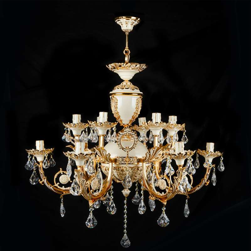   لوستر دوازده شعله چشمه نور کد S3647/6+6-GWT