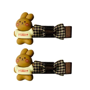 گیره مو دخترانه مدل انبری خرگوش مدرسه بسته 2 عددی