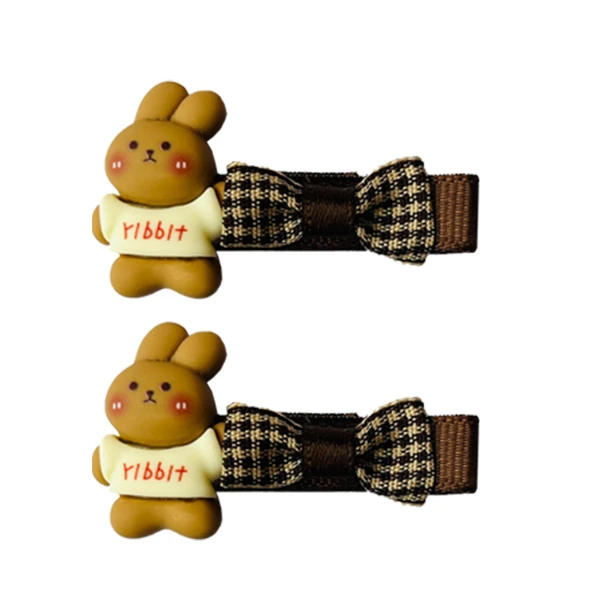 گیره مو دخترانه مدل انبری خرگوش مدرسه بسته 2 عددی